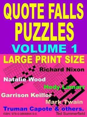 cover image of Quote Falls Puzzles